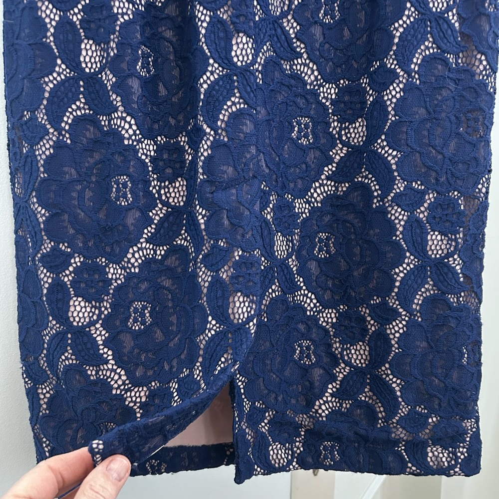 Ivanka Trump Lace Navy Sheath Dress - Picture 14 of 16